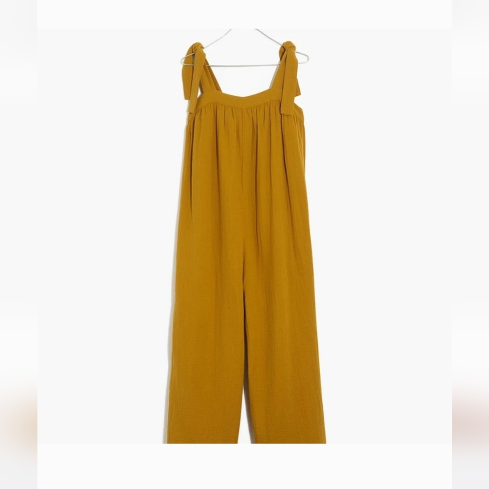 Madewell Lightestspun Tie Strap Wide Leg Jumpsuit - Picture 2 of 3